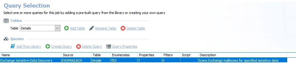 Queries for the EX_Mailbox_SDD Job