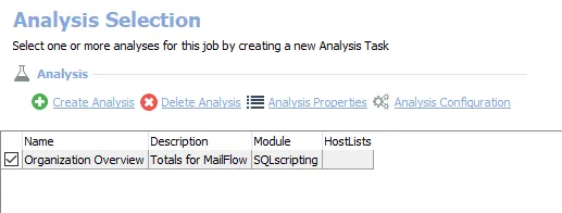 Analysis Tasks for the EX_Mailflow_OrgOverview Job