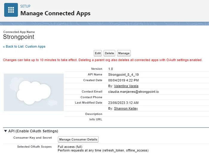 Click Manage Consumer Details