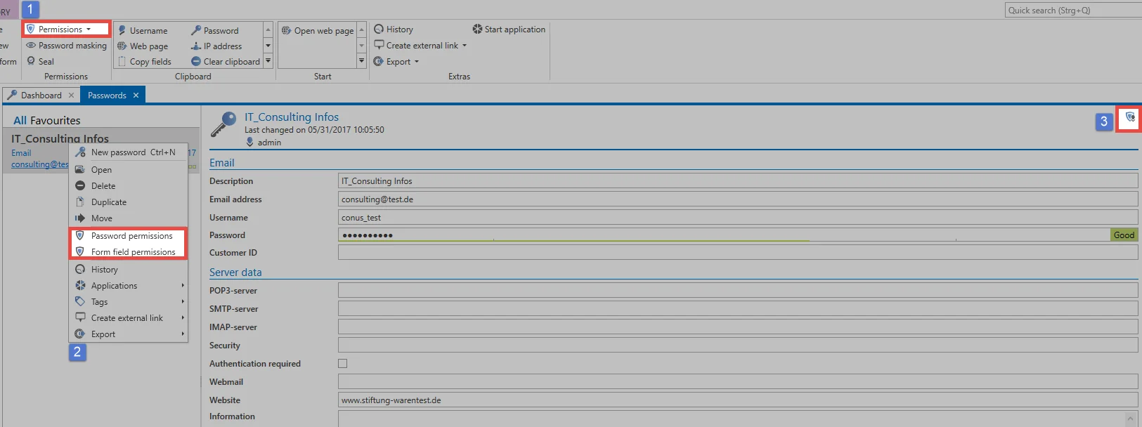 different ways to access the permissions