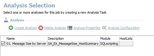 Analysis Tasks for the EX_MessageSize Job