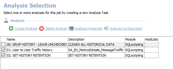 Analysis Tasks for the EX_MetricsDetails Job