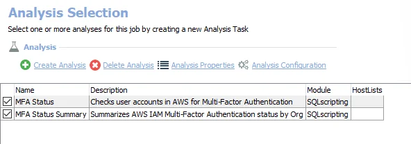 Analysis Tasks for the AWS_MFAStatus Job