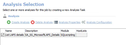 Analysis Tasks for the SG_MicrosoftLAPS Job