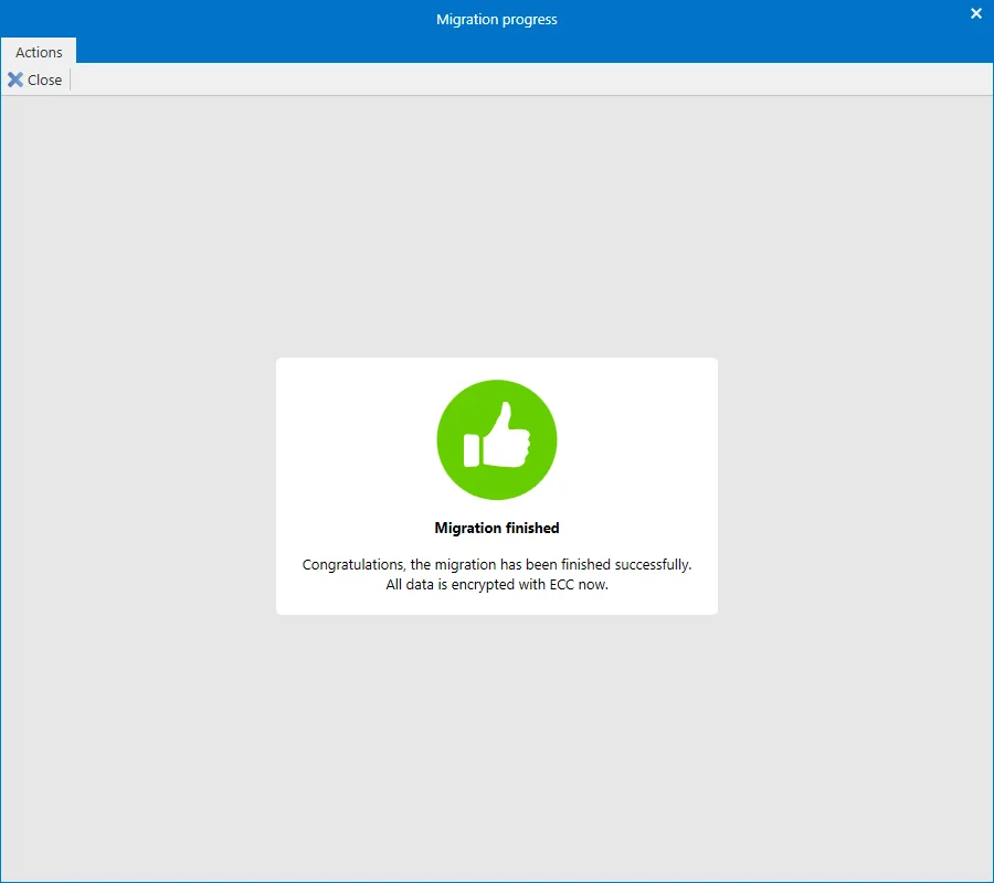 migration finished