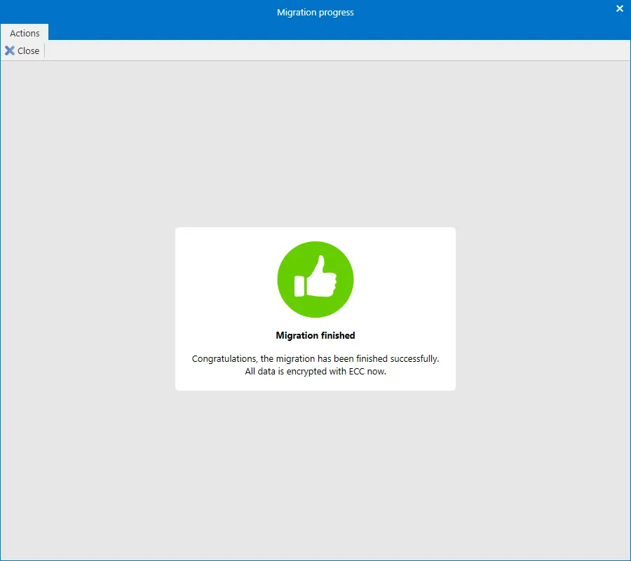 migration finished