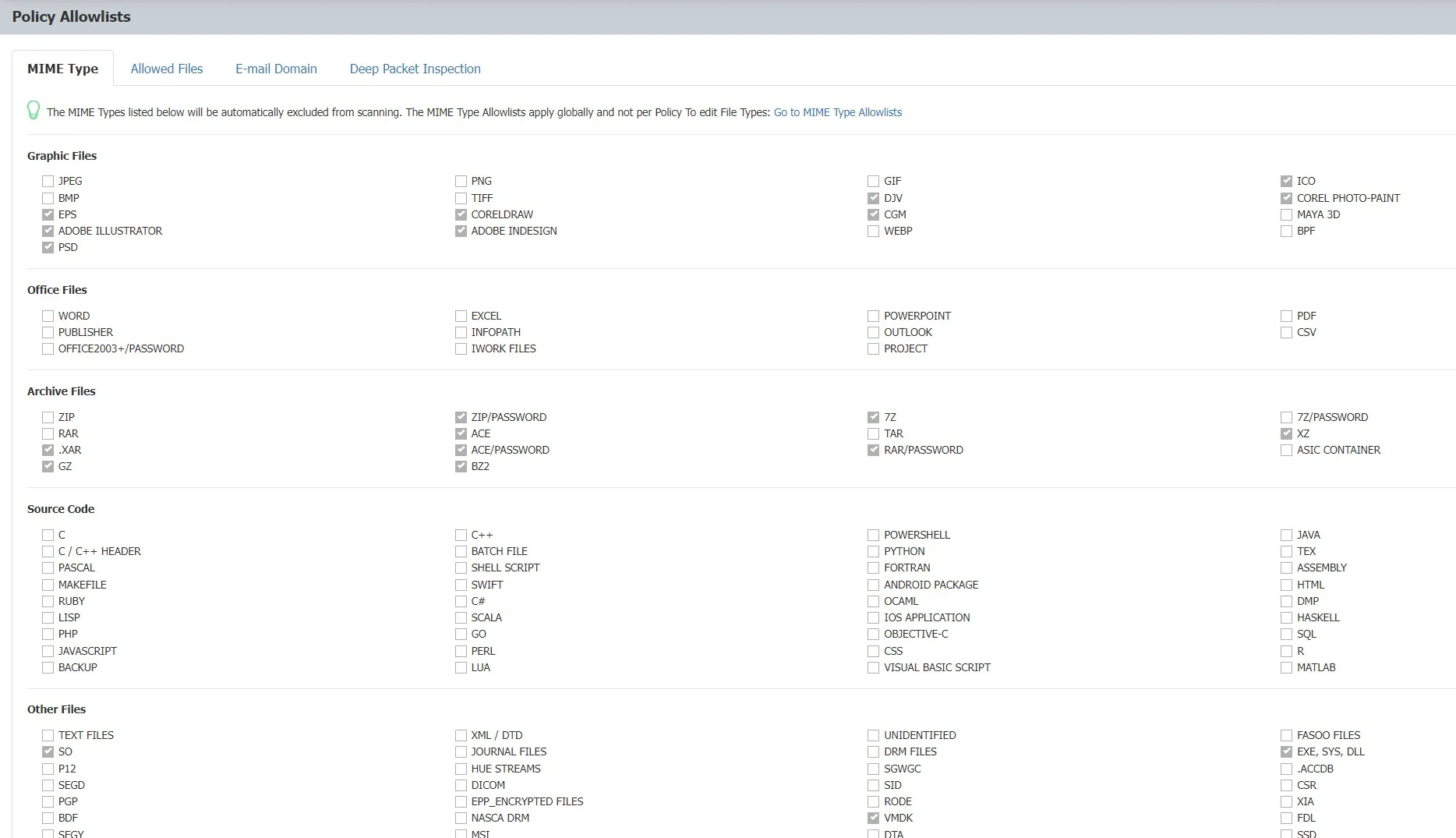 MIME Type Allowlists 