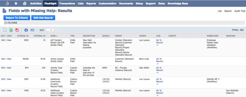 Customizations with Missing Help
