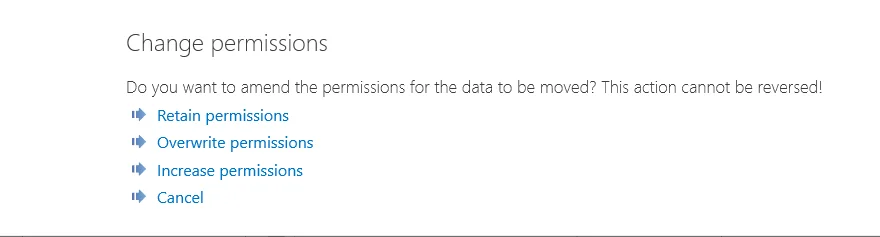 effects on existing permissions