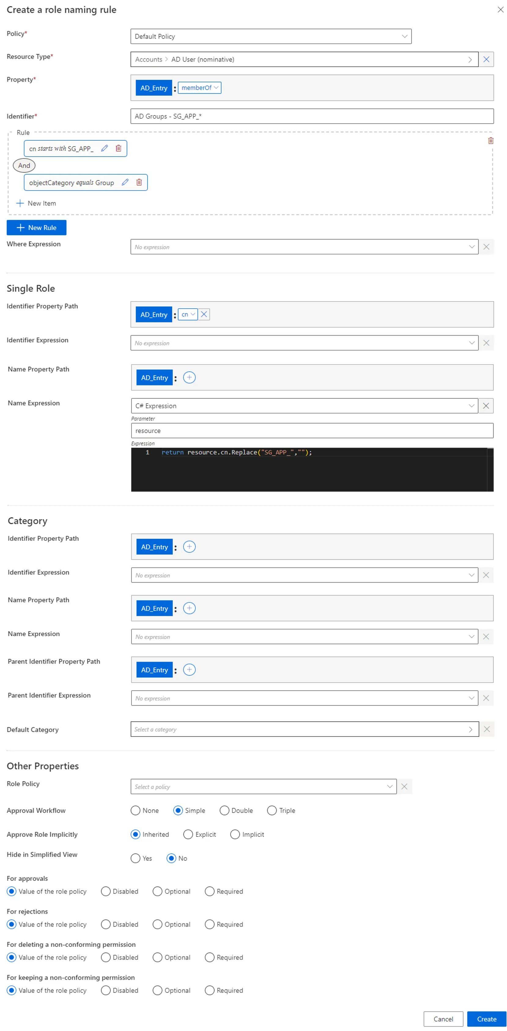 Example - Naming Rule