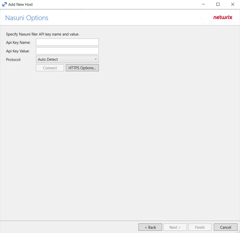 Nasuni Options page