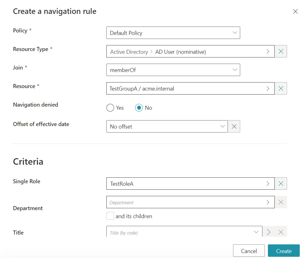 Navigation Rule Example
