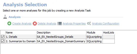 Analysis tasks for AAD_NestedGroups Job