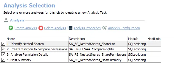 Analysis Tasks for the FS_NestedShares Job