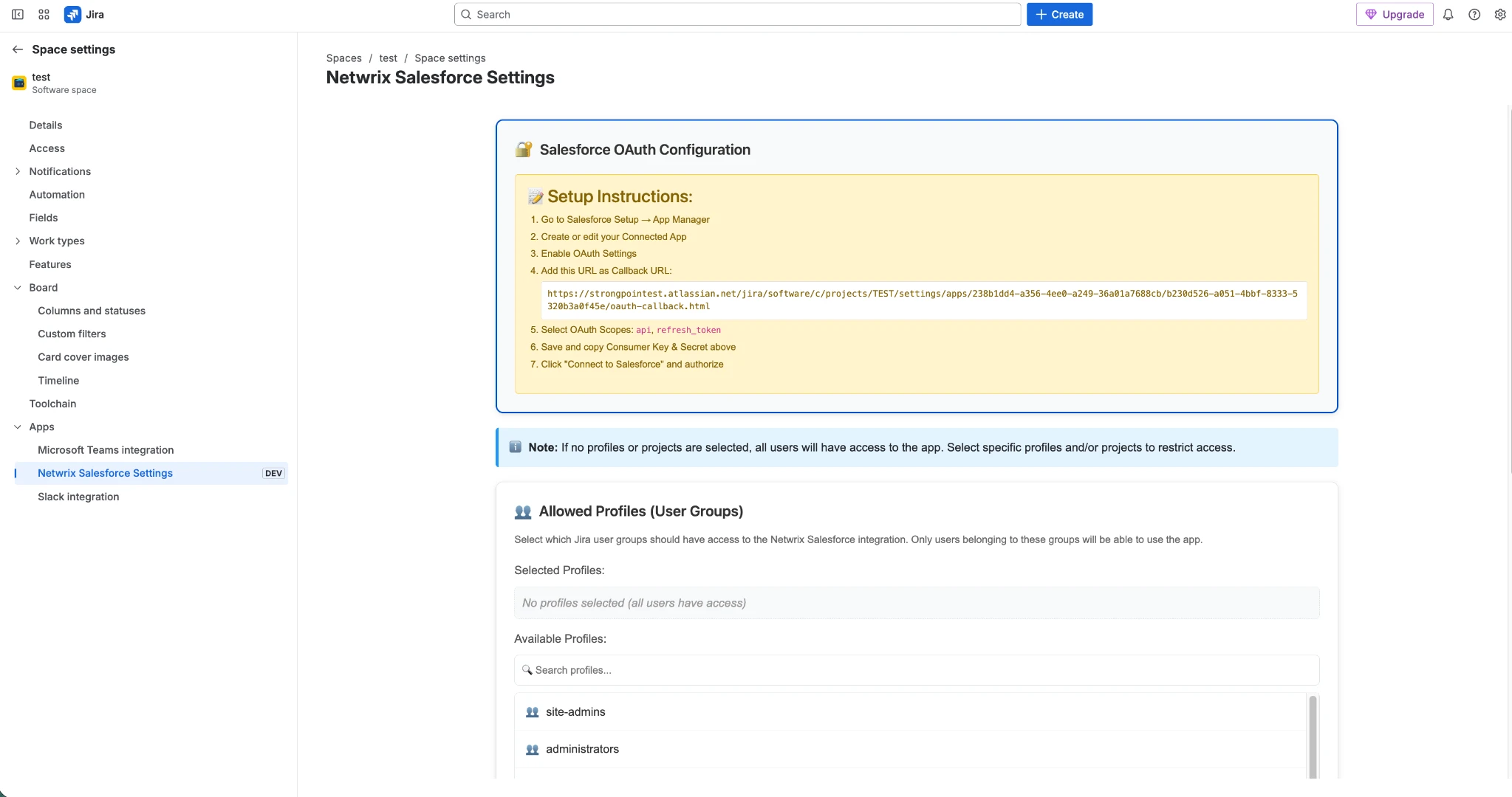 Newrix Settings Page