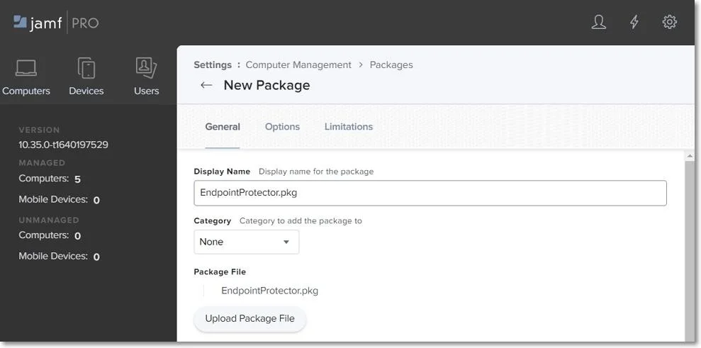 Uploading the new Package