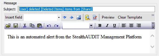 Message section
