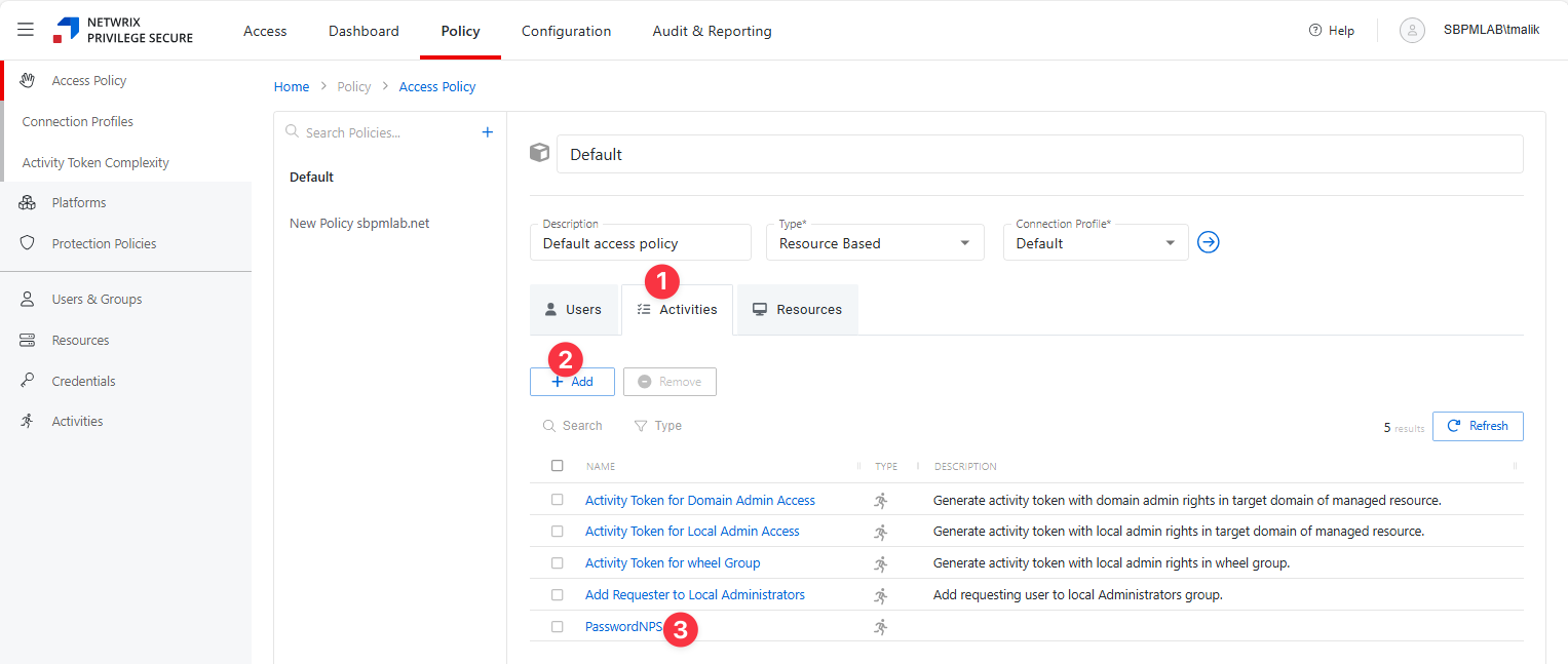 NPS Activity Details