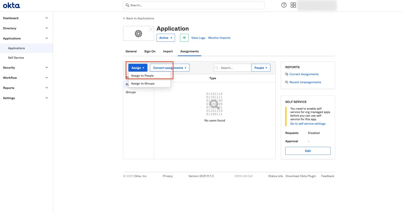 Assign Application to People