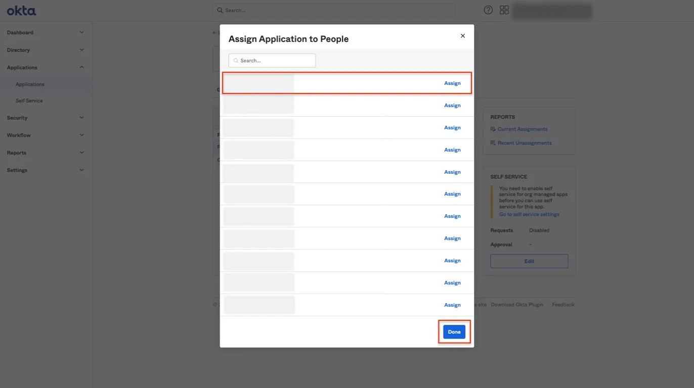 Assign Application to People