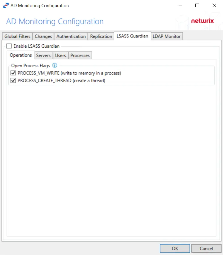 Active Directory Action Module Wizard Operations page