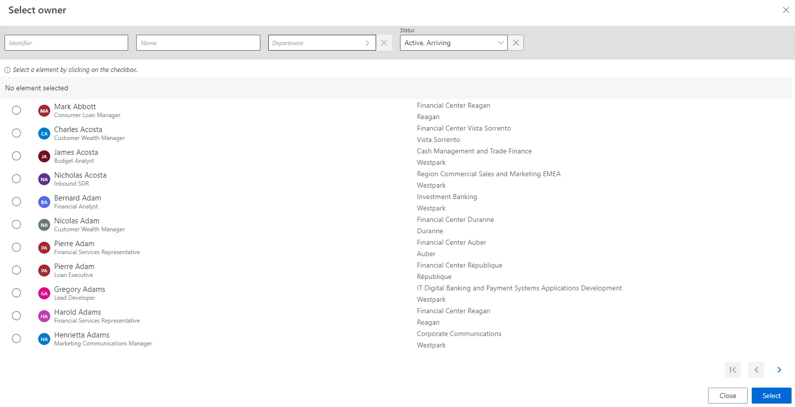 Owners List