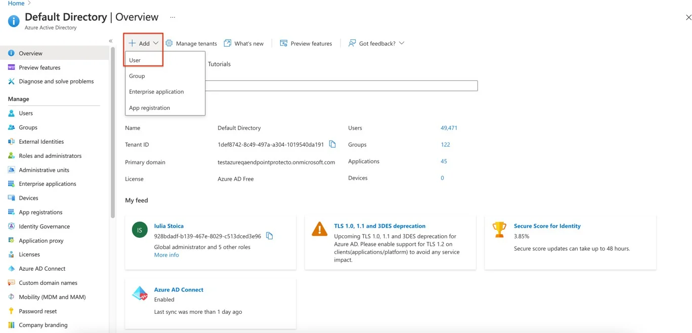 Overview Add User 