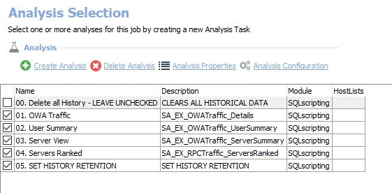 Analysis Tasks for the EX_OWATraffic Job
