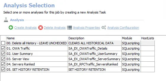 Analysis Tasks for the EX_OWATraffic Job