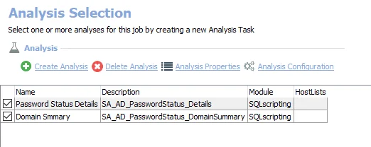 Analysis Tasks for the AD_PasswordStatus Job