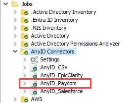 AnyID_Paycom Job in the Jobs Tree