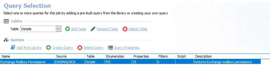 Queries for the EX_Perms Job