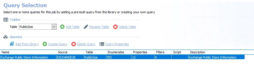 Queries for the EX_PFInfo Job