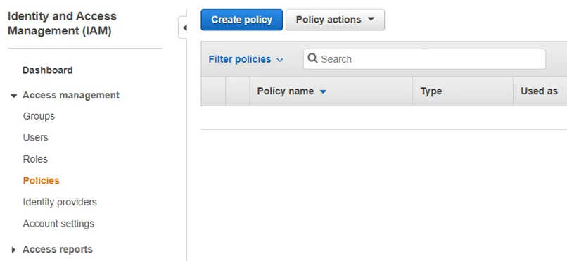 Creating a New Policy