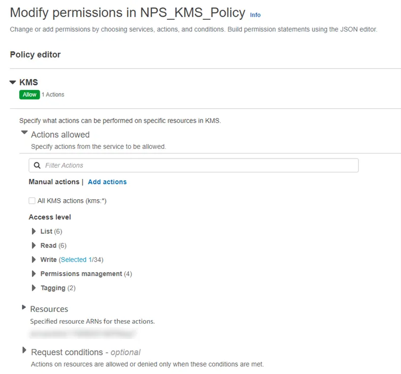 Policy Editor Window
