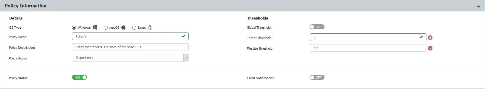 Applying multiple Content Aware Policies