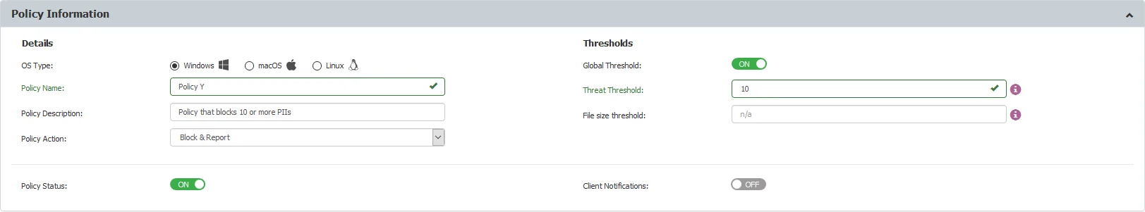 Applying multiple Content Aware Policies