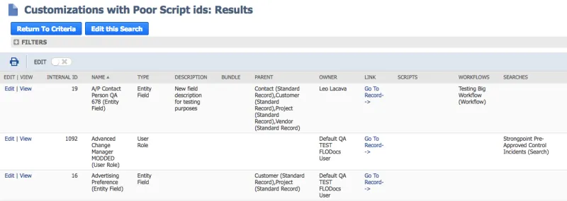 Customizations with Poor Script IDs