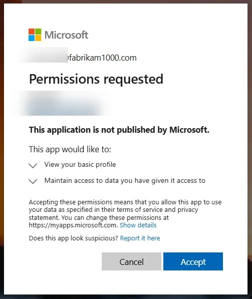 Microsoft Entra ID permissions consent prompt on first SSO login