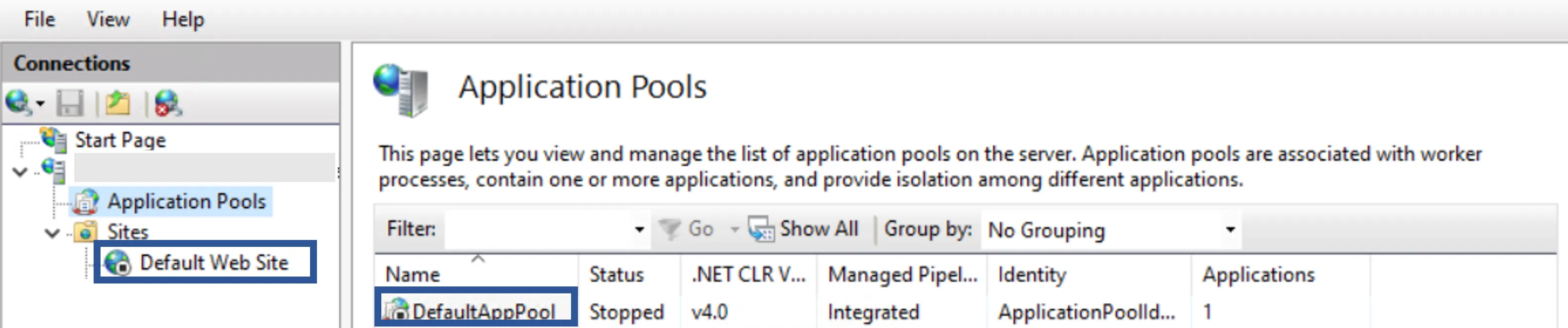 IIS: Step 1