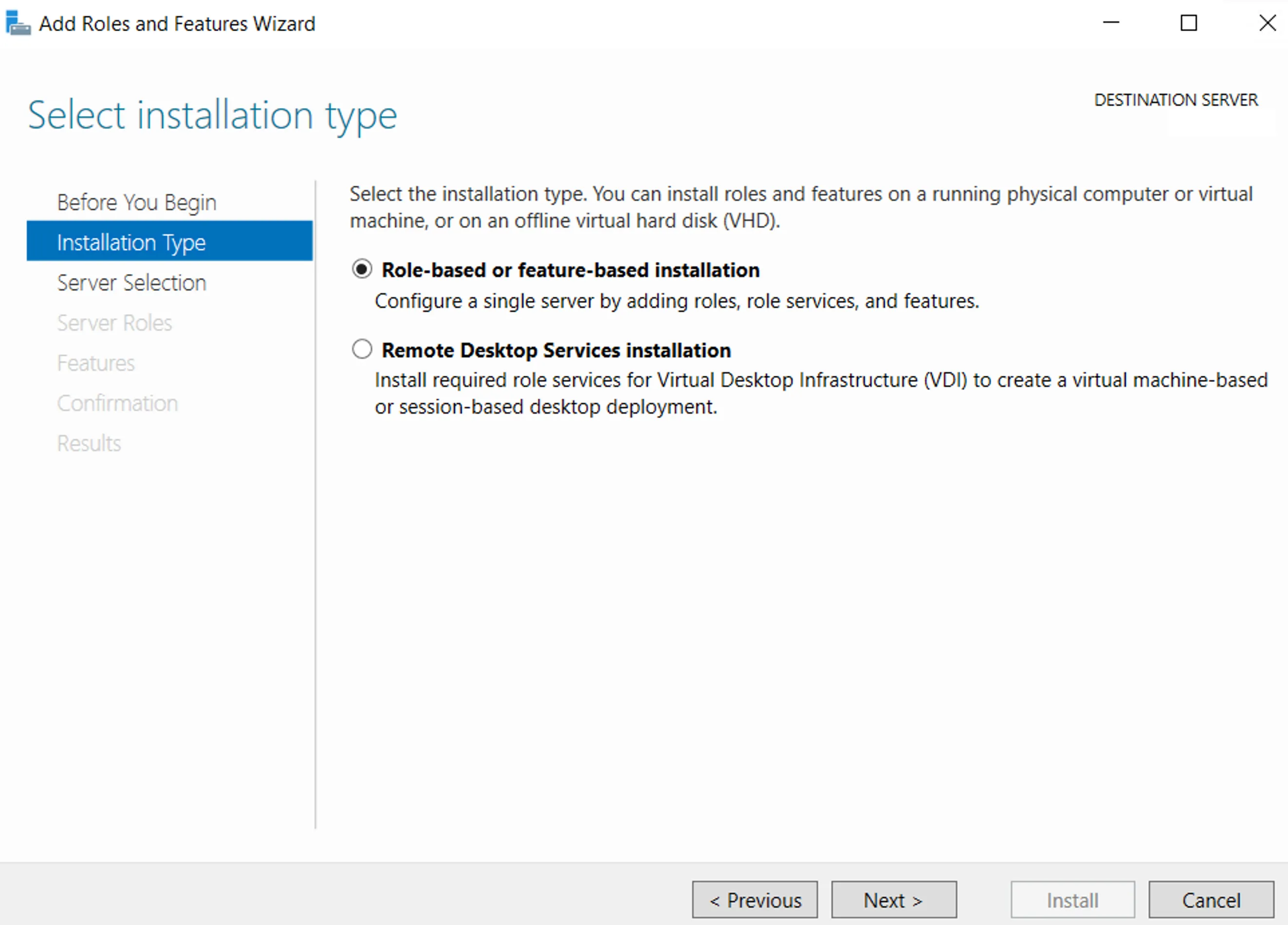 Server Manager: Step 2