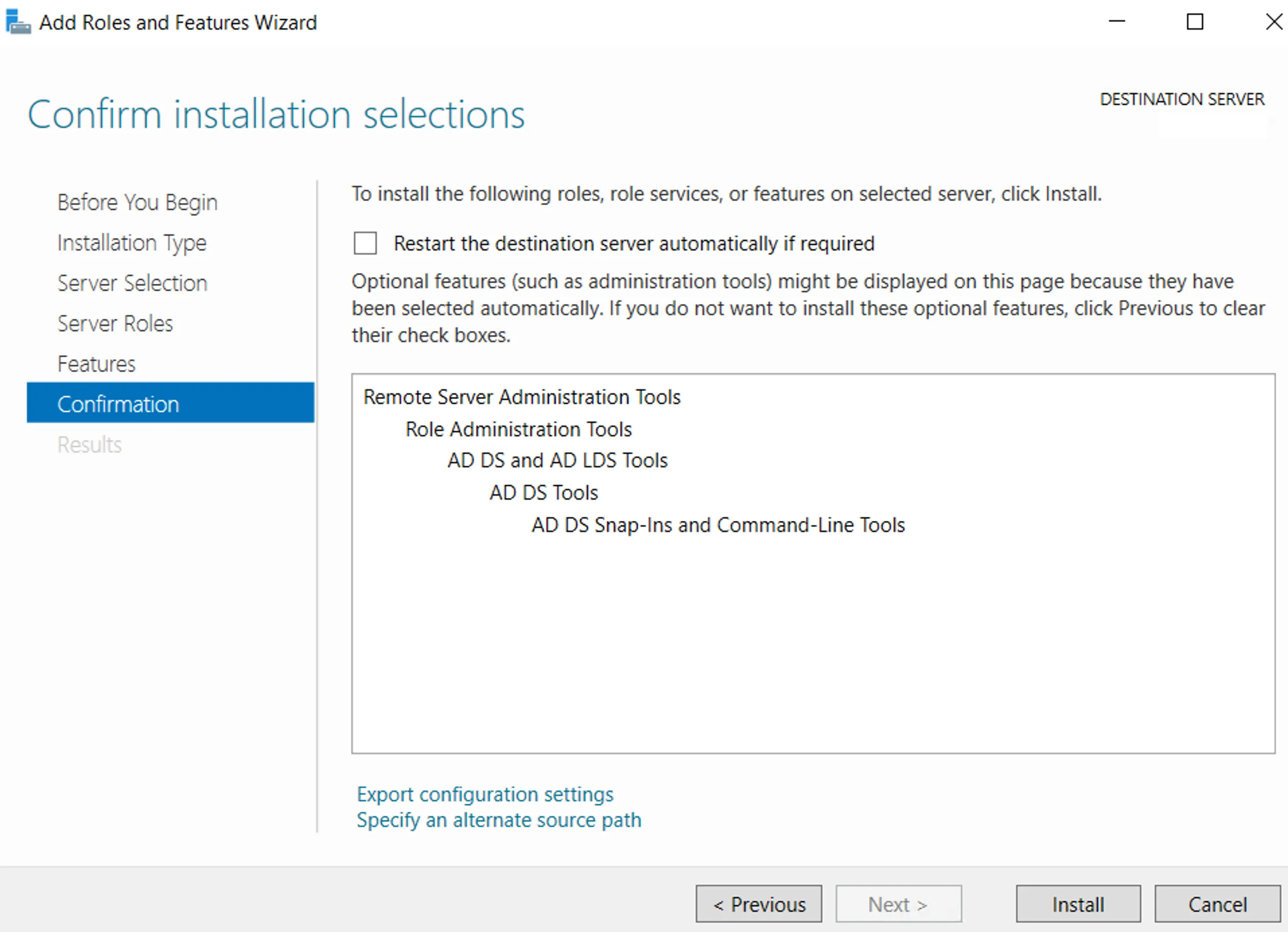 Server Manager: Step 6