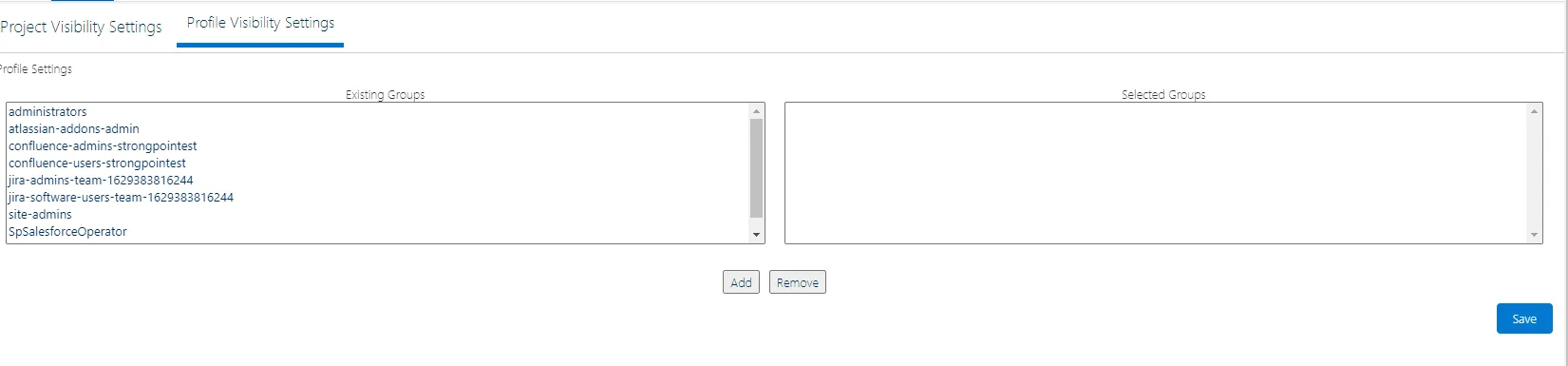 Profile Visibility Settings