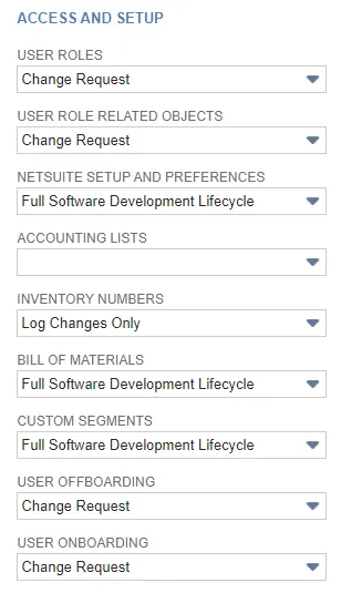 New provisioning change controls