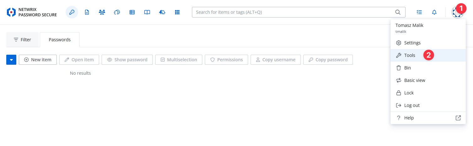 Password Secure API Key Step 1