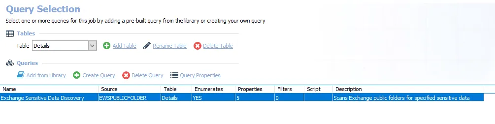 Queries for the EX_PublicFolder_SDD Job