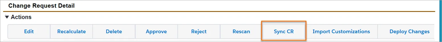 Sync the Change Request