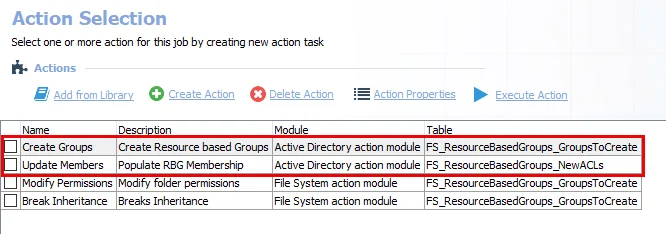 Active Directory Action Tasks