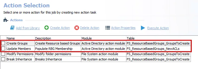 Active Directory Action Tasks
