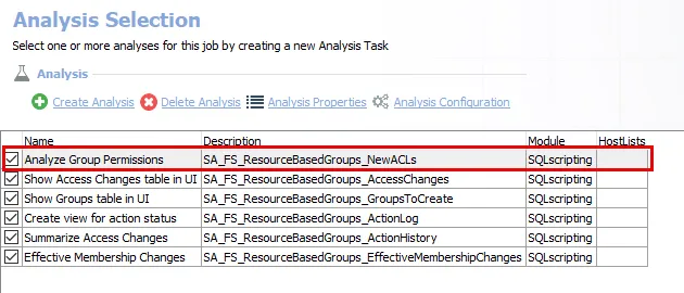 Analyze Group Permissions analysis task in the FS_ResourceBasedGroups Job